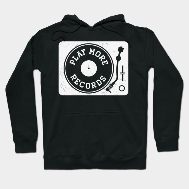 Vintage Play More Records Turntable // Vinyl Record Collector // Vinyl Junkie Music Lover B Hoodie by SLAG_Creative